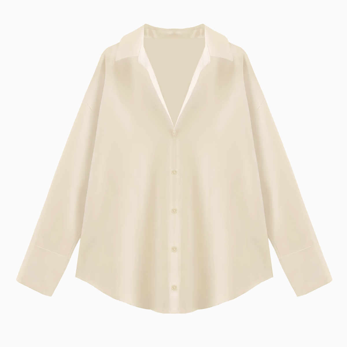 Long Sleeve Plain Dress Shirt.