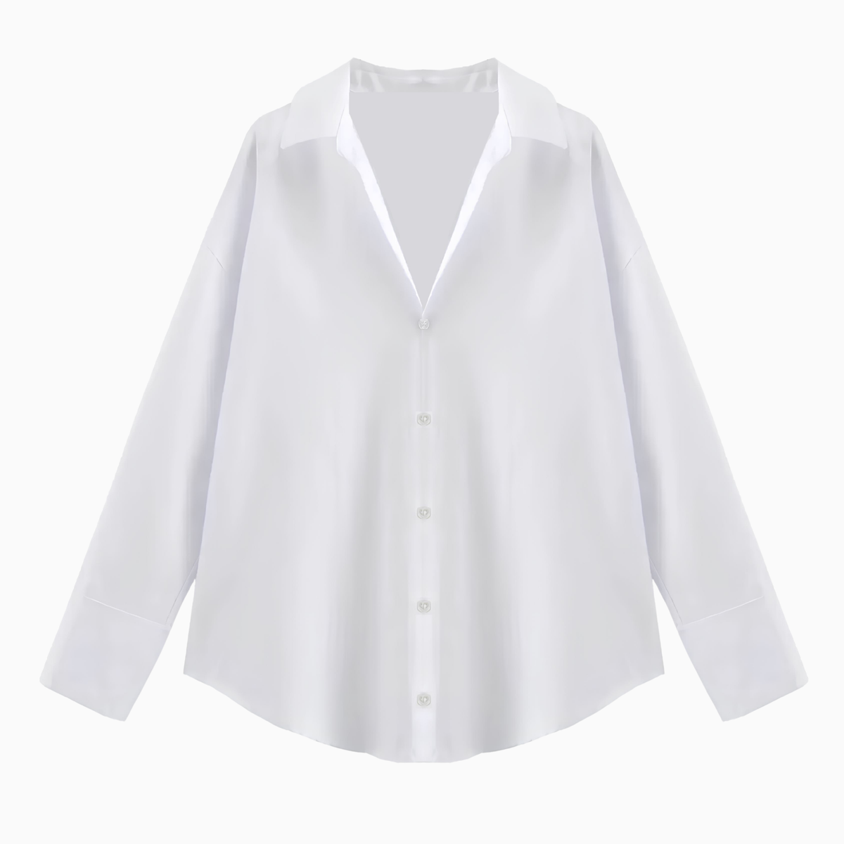 Long Sleeve Plain Dress Shirt.