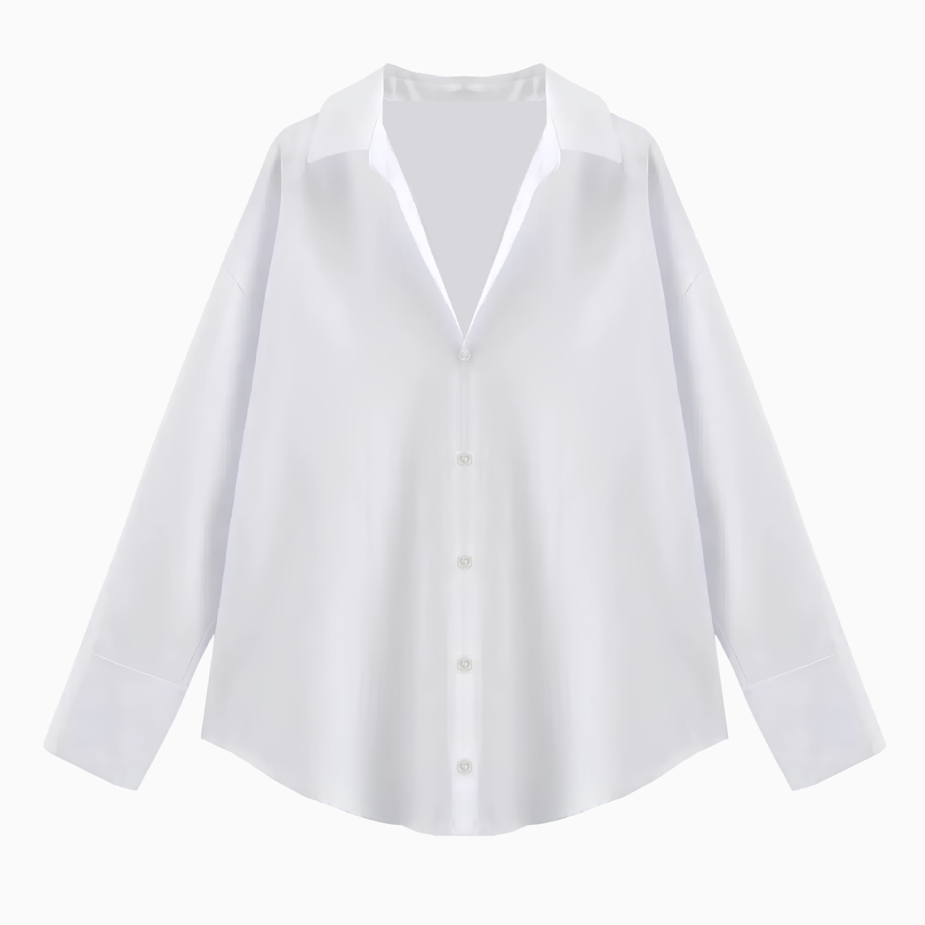 Long Sleeve Plain Dress Shirt.