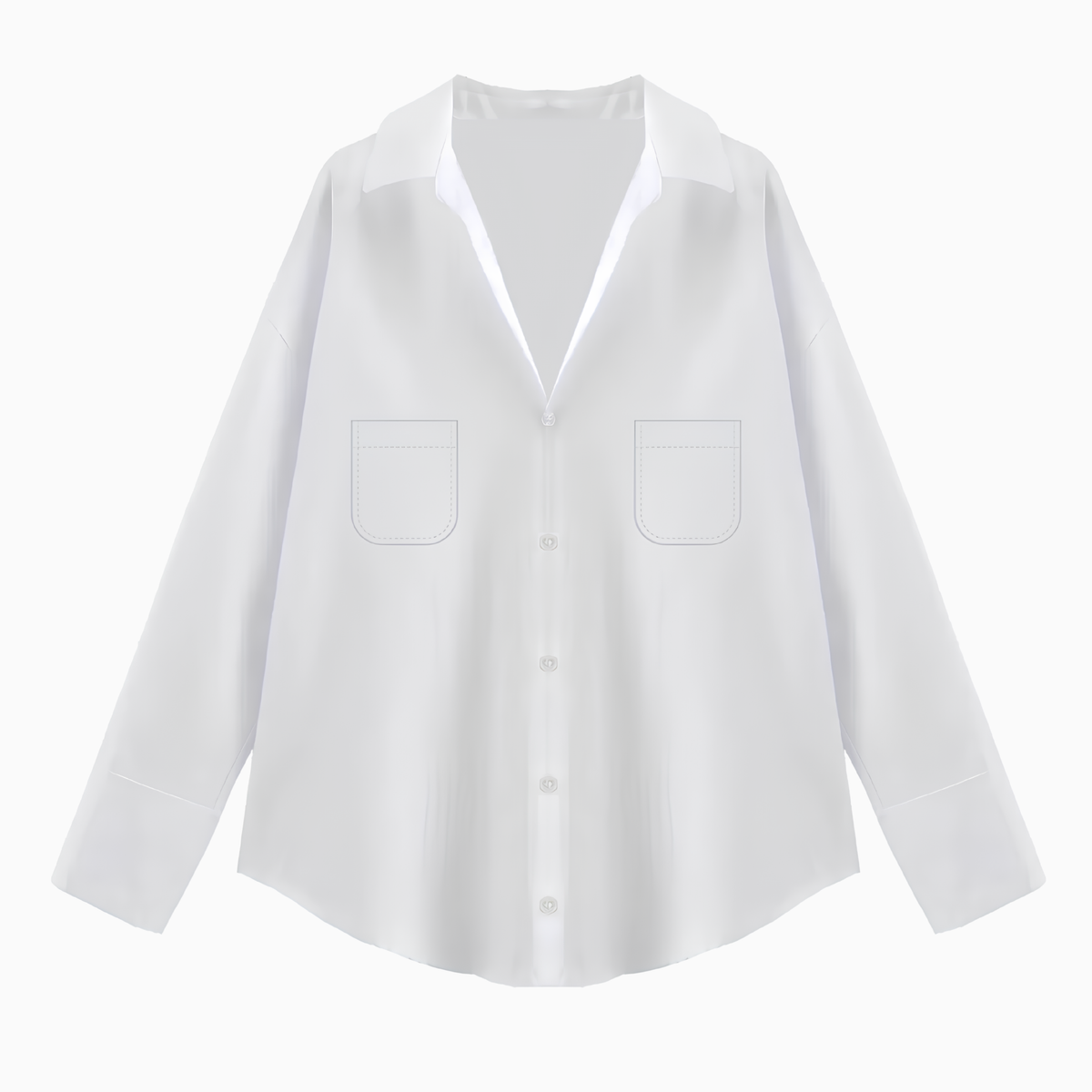 Smooth Dress Shirt with Pocket.